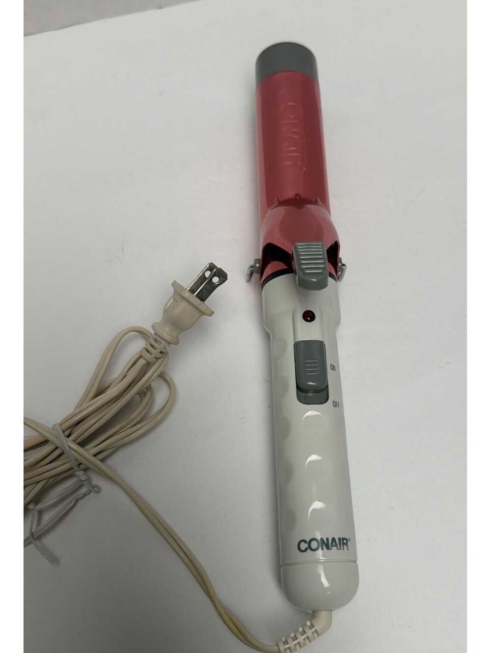Contain Curling Iron 1.5” Barrel Big Curls Pink White Model CD150